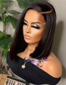 Jessies Wig 4x4/5X5 HD Lace Closure Wig Side Part Human Hair Bob Wigs Shoulder Length