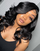 Jessies Wig 4x4/5X5 HD Lace Shoulder Length Wavy Bob Lace Closure Wig Human Hair Wigs