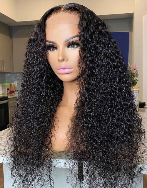 Jessies Wig 4x4 Jerry Curly Human Hair Lace Closure Wig /13x4 Frontal Lace Wigs