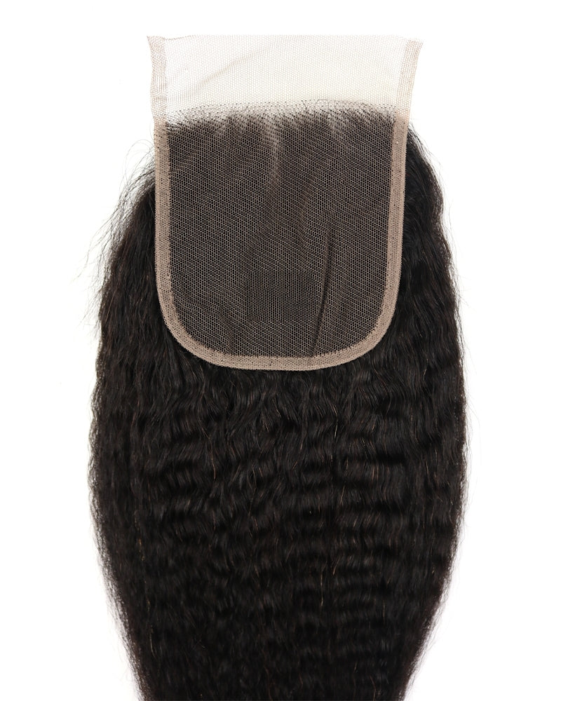 LaFlare Super Kinky 4x4 Lace Closure 12" Natural