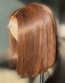 Jessies Wig Chestnut Brown Bob Cut 13x4 Lace Frontal Wigs | 4x4 Closure Wigs