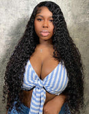 Jessies Wig 4x4 Jerry Curly Human Hair Lace Closure Wig /13x4 Frontal Lace Wigs