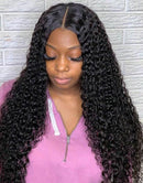 Jessies Wig 4x4 Jerry Curly Human Hair Lace Closure Wig /13x4 Frontal Lace Wigs