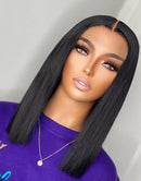 Jessies Wig Straight Pre Cut 5x6 Lace Bob Wig Crystal HD Lace Glueless Human Hair Wig