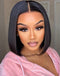 Jessies Wig Glueless Clear HD Lace Straight Short Bob Human Hair Wigs Brazilian 13X4 Lace Front Bob Wigs