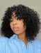 Jessies Wig Curly Bob Wigs With Bangs Capless Fringe Human Hair Wigs