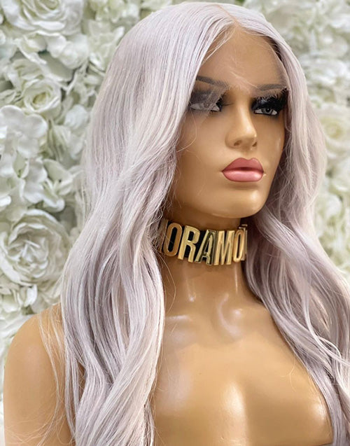 Jessies Wig Pure Blonde Pink Color Long Wavy 13x4 Lace Front Wigs 4x4 Lace Closure Human Hair Wig