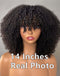 Jessies Wig Double Drawn 4b 3C Afro Kinky Curly Bob Wigs With Bangs Capless Fringe Human Hair Wigs