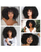 Jessies Wig Double Drawn 4b 3C Afro Kinky Curly Bob Wigs With Bangs Capless Fringe Human Hair Wigs