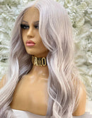 Jessies Wig Pure Blonde Pink Color Long Wavy 13x4 Lace Front Wigs 4x4 Lace Closure Human Hair Wig