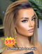 Jessies Wig Ombre Ash Blonde Short Straight Cut 13x4 Lace Front Bob Wig Glueless Human Hair Wig