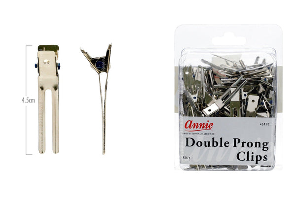 Annie 80 PCs Double Prong Clips