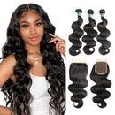 Ali Grace Body Wave Hair Weave 3 Pcs With 4x4 Lace Closure