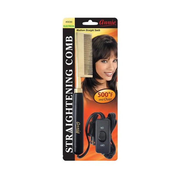 Annie Electrical Straightening Comb Medium Straight Teeth #5530