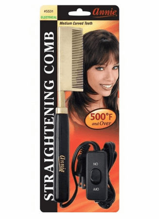 Annie Electrical Straightening Comb medium Curved Teeth #5531