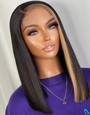 Jessies Wig Upgrade Lace 5X6 Pre Cut Lace Double Drawn 15A Crystal HD Lace Highlight Blunt Cut Bob Wigs Side Part