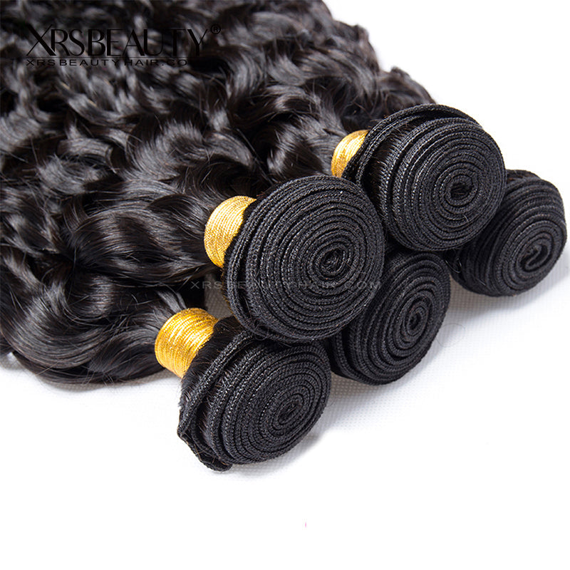 Xrs Beauty Hair 4 pcs Water Wave Brazilian Virgin Hair Bundle [WEFT9]