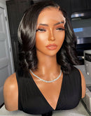 Jessies Wig 5X5 Crystal Lace Bob Wig Short Romance Curl Human Hair Lace Closure Wigs