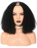 Jessies Wig Brazilian Afro Kinky Curly U Part Wig Glueless Human Hair Wig 4B 4C Hair