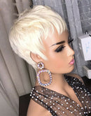 Jessies Wig 613 Blonde Short Pixie Cut Lace Frontal Wigs