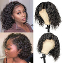 Aligrace Hair 5X5 Lace Water Wave Glueless Short Bob Wigs