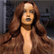 Xrs Beauty Hair Long Body Wave Dark Brown Lace Front Wig Human Hair [CFW20]