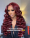 Jessies Wig 99j Burgundy Loose Deep Wave Wig Beautiful Crimp Wave 13x4 Lace Frontal | 4x4 Closure Human Hair Wigs