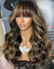 Jessies Wig Balayage Honey Blonde Body Wave True Scalp Wig With Bangs Glueless Wig