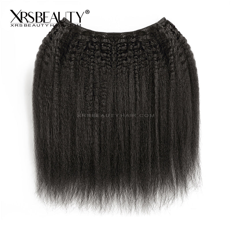 Xrs Beauty Hair 3 Piece Kinky Straight Brazilian Hair Virgin Human Hair Bundle [WEFT11]