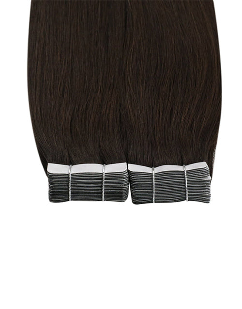 Jessies Wig Tape in Extensions Darkest Brown Straight Human Hair Extensions