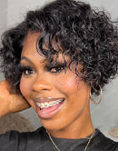 Jessies Wig Flash Deal $79.99 Short Curly Pixie Cut Wigs 13x4 Frontal Wig Glueless Human Hair