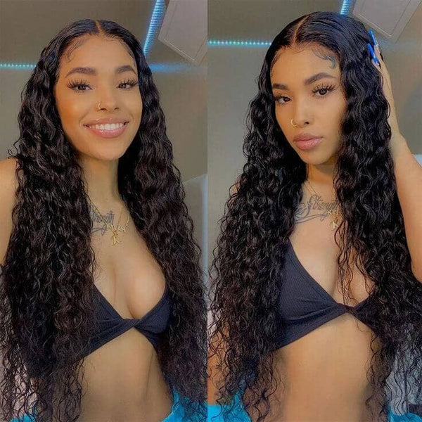 Aligrace 5x5 Lace Closure Water Wave Wigs Glueless Wig