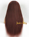 Jessies Wig Can Be Braided Reddish Brown Kinky Straight Glueless 13x4 Lace Front Wig Yaki Straight Human Hair