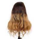 Xrs Beauty Hair Caramel Brown with Blonde Highlights Wavy 13x4 Lace Front Wigs Pre Plucked With 150 Density [CXW41]