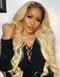 Jessies Wig 4/613 Ombre Blonde Body Wave Lace Front Wigs With Chocolate Brown Roots