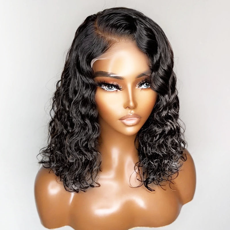 Xrs Beauty Hair 5x5 Skinlike HD Lace Closure Wig Bob Curly Hair Natural-Pre-Plucked Hairline [BOB57]