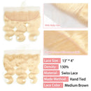 CurlyMe Body Wave 613 Blonde Virgin Human Hair 13x4 Lace Frontal