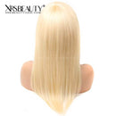 Xrs Beauty Hair 613 Blonde Wig with Bangs Long Straight Human Hair Lace Front Wig [CFW04]