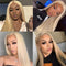 CurlyMe 613 Blonde Virgin Human Hair Straight 3 Bundles With 13x4 Frontal