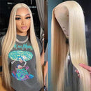 613 Blonde Wig 5X5 Lace Closure Wig Straight Wig Colored Human Hair Wigs