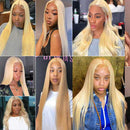 613 Blonde Wig 5X5 Lace Closure Wig Straight Wig Colored Human Hair Wigs