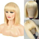 Aligrace Machine Made Straight BoB Wigs With Bang 613 Color