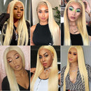 ALI GRACE Straight 613 Blonde 4x4 Lace Closure Pre Plucked With Baby hair