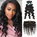 Ali Grace Loose Wave Hair Bundles 3 Pcs with 13*4 Lace Frontal