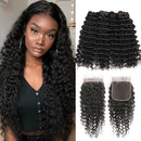 Ali Grace Deep Wave Hair Weave 4 Pcs With 4x4 Lace Closure