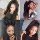 Ali Grace 12a Grade Kinky Straight 1 Bundle Human Hair Weave Natural Black Color