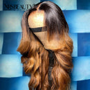 Xrs Beauty Hair Ombre Wavy Lace Front Wig Natural Hairline Colored Brazilian Hair [CFW35]