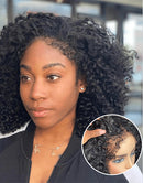 Jessies Wig Curly 13x4 Crystal HD Lace Front Bob Wig With Kinky Edge Baby Hair Glueless Human Hair Wig