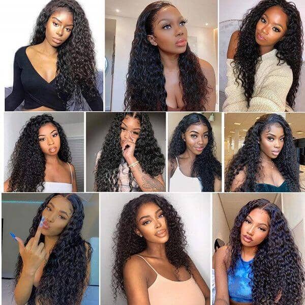 Aligrace 5x5 Lace Closure Water Wave Wigs Glueless Wig