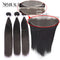 Xrs Beauty Hair 3 Straight Human Hair Bundles with 13x4 Lace Frontal [FW03]